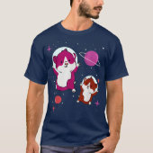 T-shirt Hamster Lesbien Dans L'Espace Pride Lesbienne (Devant)