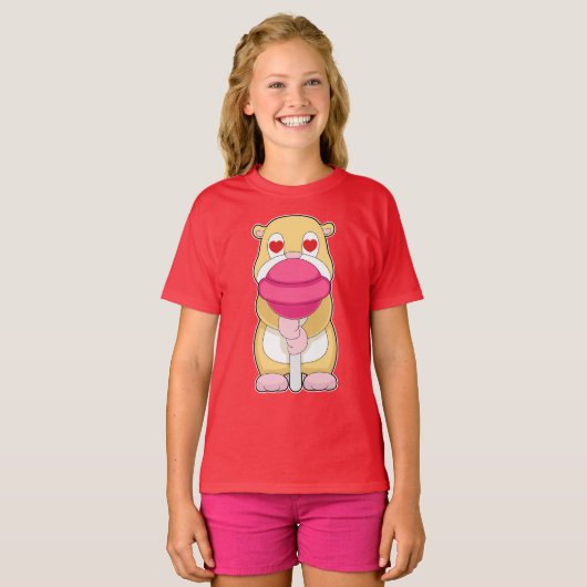 T-shirt Hamster Lollipop (Devant entier)