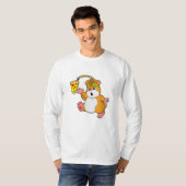 T-shirt Hamster mangeant de la pizza (Devant entier)