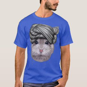 T-shirt Hamster nain gris avec enveloppement de tête Turba