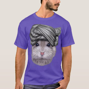 T-shirt Hamster nain gris avec enveloppement de tête Turba