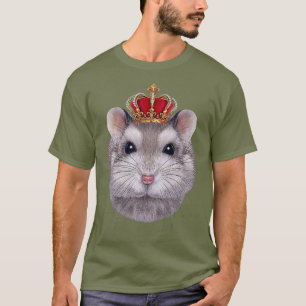 T-shirt Hamster nain gris roi portant un impérial