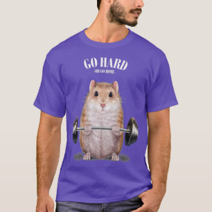 T-shirt Hamster nain haltère en fitness