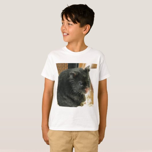 T-shirt Hamster noir (Devant entier)