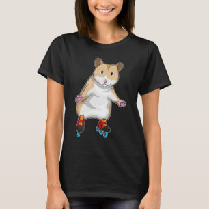 T-shirt Hamster Patinage en ligne Patins à rouleaux