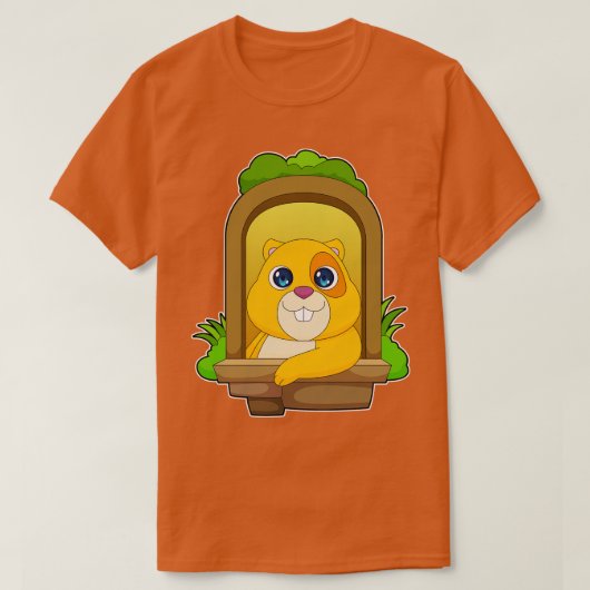 T-shirt Hamster regarde par la fenêtre (Design devant)
