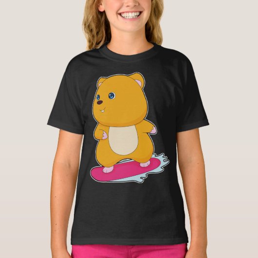 T-shirt Hamster Snowbaord Sports d'hiver (Devant)