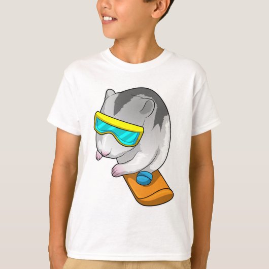 T-shirt Hamster Snowboard Snowboard (Devant)