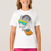 T-shirt Hamster Snowboard Snowboard (Devant)