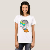 T-shirt Hamster Snowboard Snowboard (Devant entier)