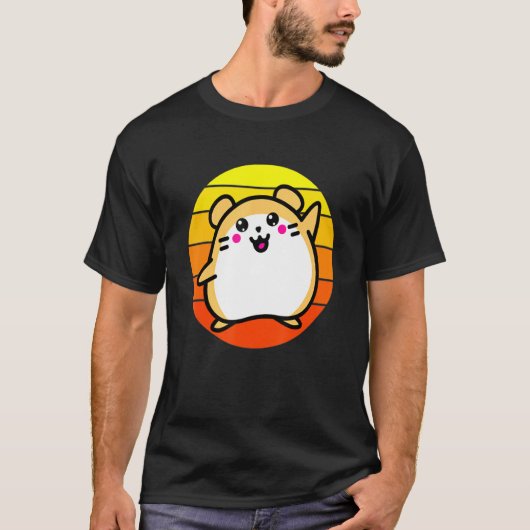 T-shirt Hamster Sunset Hamster vintage Retro (Devant)