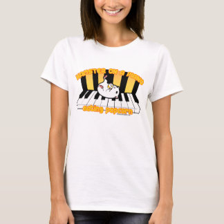 T-shirt Hamster sur un piano mangeant du maïs éclaté