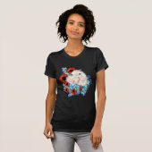 T-shirt Hamster syrien de sable blanc super mignon en fleu (Devant entier)