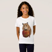 T-Shirt Hamster tenant grand Apple : Art en pastel (Devant entier)