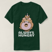 T-shirt Hamster Toujours Faim Avec Don De Donut (2) (Design devant)