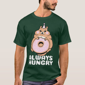 T-shirt Hamster Toujours Faim Avec Don De Donut (2)