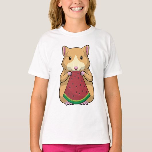 T-shirt Hamster with Watermelon (Devant)