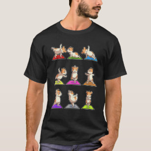T-shirt Hamster Yoga Poses Sport Gymnastique Ohm Heartbeat