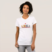 T-shirt hamsters dans l'amour (Devant entier)