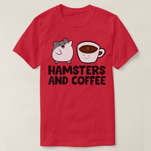 T-shirt Hamsters Et Café (Design devant)