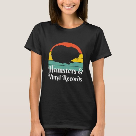 T-shirt Hamsters Et Disques Vinyles (Devant)