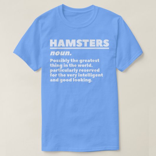 T-shirt Hamsters Noun Définition Guinée Pig Hamster Lover7 (Design devant)