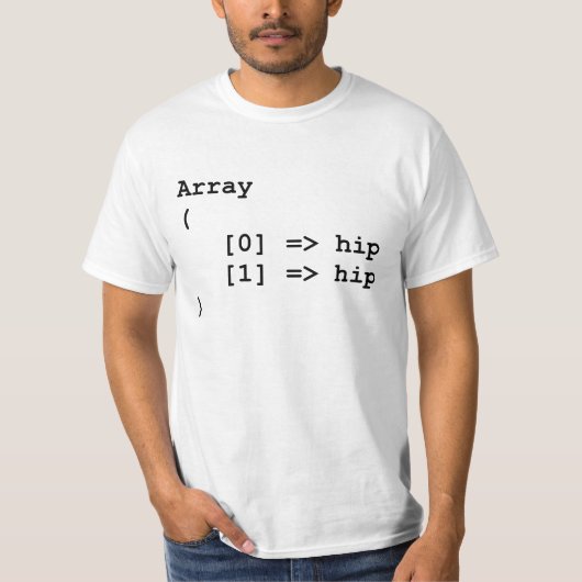 T-shirt Hanche de hanche programmant hourra la rangée (Devant)