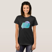 T-shirt Hand Drawn Jellyfish Deep Ocean Creatures and Rift (Devant entier)