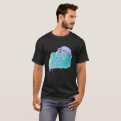 T-shirt Hand Drawn Jellyfish Deep Ocean Creatures and Rift (Devant entier)