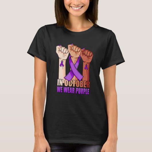T-shirt Hand In October we wear Purple Rett Syndrome Aware (Devant)