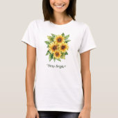 T-shirt Hand-Painted Floral Summer Design (Devant)