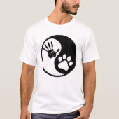 T-shirt Hand Yin Paw Yang Vivez En Harmonie Avec Votre Chi (Devant)