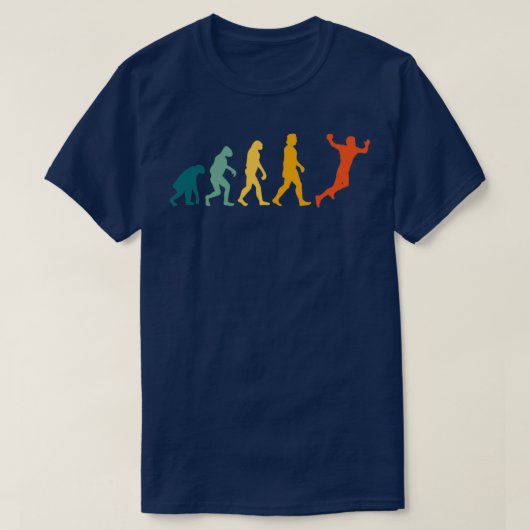 T-shirt Handball Evolution Retro Vintage (Design devant)