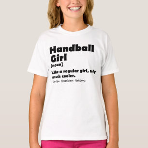 T-shirt Handball Girl Dictionary Définition Funny Handball