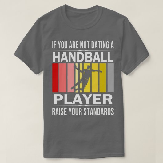 T-shirt Handball Player Ball Jump Shot Handball Team (Design devant)