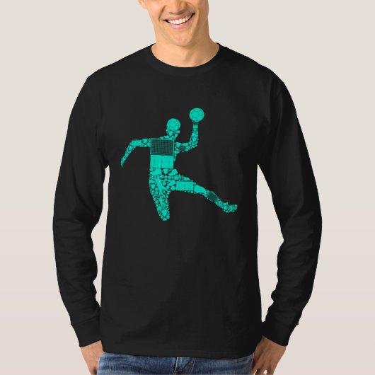 T-shirt Handball Player Fans Coach Men Boys (Devant)