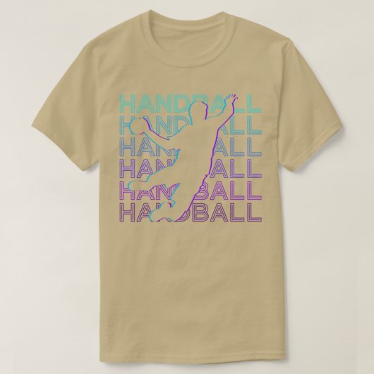 T-shirt Handball Player Retro 1 (Design devant)