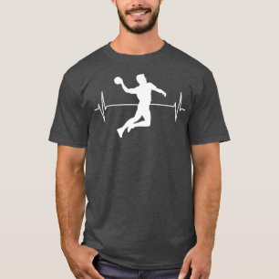 T-shirt Handball Sports Handball Lecteur ECG Line Idée cad