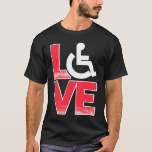 T-shirt Handicap Amour Humour Handicap Survivant Guerrier