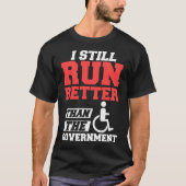 T-shirt Handicap en fauteuil roulant - Handicap amusant (Devant)