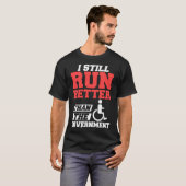 T-shirt Handicap en fauteuil roulant - Handicap amusant (Devant entier)