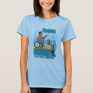 T-shirt Handicap Fauteuil Roulant Pêche