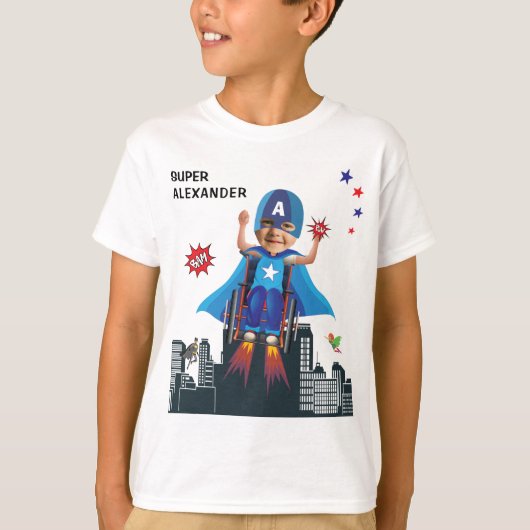 T-shirt Handicap Volant Superhero Fun Anniversaire (Devant)