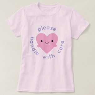 T-shirt Handle Avec Soin Kawaii Coeur