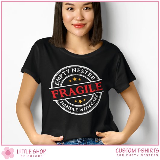 T-shirt Handle fragile avec soin Fils fille à l'université