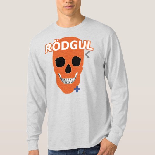 T-shirt HANDSKULL Rödgul à manches longues B2 (Devant)