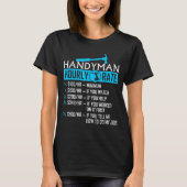 T-shirt Handyman Hourly Rate Humor Carpenter Funny Handy M (Devant)