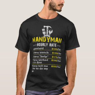 T-shirt Handyman Maintenance Man Horaire Taux de beignes d