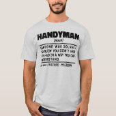 T-shirt Handyman Noun Définition Sarcastique Travailleur C (Devant)