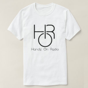 T-shirt Handz On Radio Men's Black Logo Tee avec texte